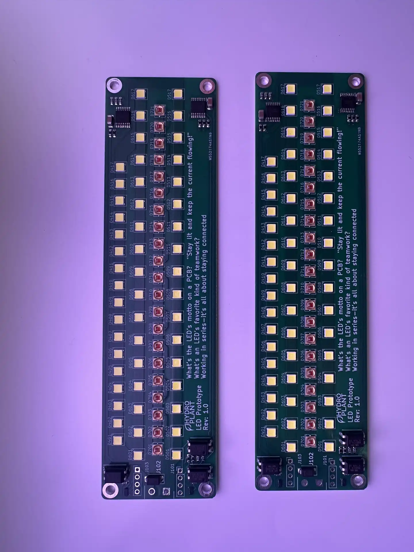 Prototype miniature LED panel